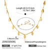 Women's Geometric Stainless Steel Necklace With Pvd Vacuum Gold Plating Regular Chain And Lobster Clasp