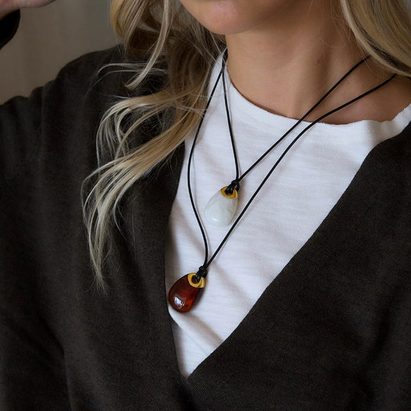 Women's Geometric Stainless Steel Necklace With Vacuum Gold Plated Chain And Lobster Clasp