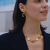 Women's Geometric Stainless Steel Necklace With Vacuum Gold Plated Finish Minimalist Luxury Chain Jewelry