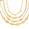 Women's Geometric Stainless Steel Necklace With Vacuum Gold Plated Finish Minimalist Luxury Chain Jewelry