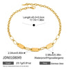 Women's Geometric Stainless Steel Necklace With Vacuum Gold Plated Finish Minimalist Luxury Chain Jewelry