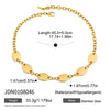 Women's Geometric Stainless Steel Necklace With Vacuum Gold Plated Finish Minimalist Luxury Chain Jewelry