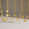 Women's Geometric Stainless Steel Necklace With Vacuum Gold Plated Finish Minimalist Luxury Chain Jewelry