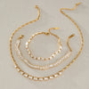 Women's Geometric Stainless Steel Necklace With Zircon Detail And Pvd Vacuum Gold Plating Lobster Clasp Wholesale Jewelry