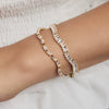 Women's Geometric Stainless Steel Necklace With Zircon Detail And Pvd Vacuum Gold Plating Lobster Clasp Wholesale Jewelry