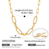 Women's Geometric Stainless Steel Pendant Chain Necklace With Pvd Vacuum Gold Plating And Lobster Clasp