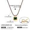 Women's Geometric Stainless Steel Pendant Necklace With Black Waxed Rope Choker And Pvd Vacuum Gold Plated Finish