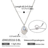 Women's Geometric Stainless Steel Pendant Necklace With Vacuum Gold Plating And Lobster Clasp