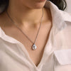 Women's Geometric Stainless Steel Pendant Necklace With Vacuum Gold Plating And Lobster Clasp