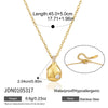 Women's Geometric Stainless Steel Pendant Necklace With Vacuum Gold Plating And Lobster Clasp