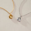 Women's Geometric Stainless Steel Pendant Necklace With Vacuum Gold Plating And Lobster Clasp