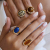 Women's Geometric Stainless Steel Ring With Pvd Vacuum Gold Plating And Hypoallergenic Design