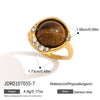 Women's Geometric Stainless Steel Ring With Pvd Vacuum Gold Plating And Hypoallergenic Design