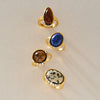 Women's Geometric Stainless Steel Ring With Pvd Vacuum Gold Plating And Hypoallergenic Design
