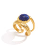 Women's Geometric Stainless Steel Ring With Pvd Vacuum Gold Plating Hypoallergenic Fashion Jewelry Accessory