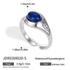 Women's Geometric Stainless Steel Ring With Pvd Vacuum Gold Plating Hypoallergenic Fashion Jewelry