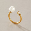 Women's Geometric Stainless Steel Ring With Pvd Vacuum Gold Plating Hypoallergenic Fashion Jewelry
