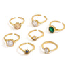 Women's Geometric Stainless Steel Ring With Vacuum Pvd Gold Plating Hypoallergenic And Colorfast Jewelry