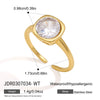 Women's Geometric Stainless Steel Ring With Vacuum Pvd Gold Plating Hypoallergenic And Colorfast Jewelry