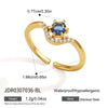 Women's Geometric Stainless Steel Ring With Vacuum Pvd Gold Plating Hypoallergenic And Colorfast Jewelry