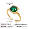 Women's Geometric Stainless Steel Ring With Vacuum Pvd Gold Plating Hypoallergenic And Colorfast Jewelry
