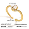 Women's Geometric Stainless Steel Ring With Vacuum Pvd Gold Plating Hypoallergenic And Colorfast Jewelry