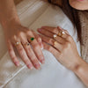 Women's Geometric Stainless Steel Ring With Vacuum Pvd Gold Plating Hypoallergenic And Colorfast Jewelry