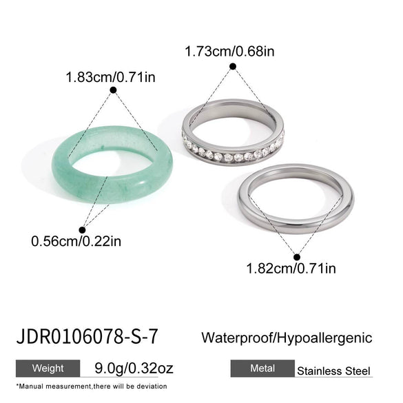 Women's Geometric Stainless Steel Ring With Vacuum Pvd Gold Plating Hypoallergenic Durable Fashion Jewelry For Wholesale