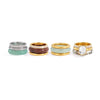 Women's Geometric Stainless Steel Ring With Vacuum Pvd Gold Plating Hypoallergenic Durable Fashion Jewelry For Wholesale