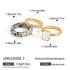 Women's Geometric Stainless Steel Ring With Vacuum Pvd Gold Plating Hypoallergenic Durable Fashion Jewelry For Wholesale