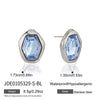 Women's Geometric Stainless Steel Stud Earrings With Titanium Steel Posts And Pvd Vacuum Gold Plating Elegant Sparkling Jewelry