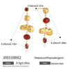 Women's Geometric Stainless Steel Tassel Earrings With Titanium Steel Posts And Vacuum Gold Plating