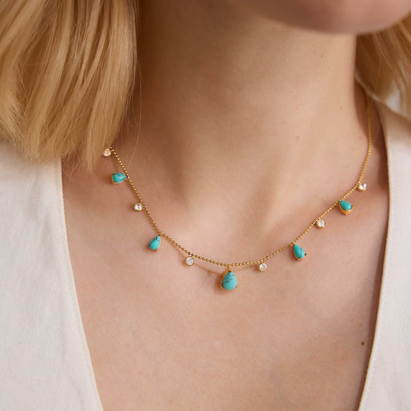 Women's Geometric Stainless Steel Ychain Necklace With Pvd Vacuum Gold Plated Pendant And Lobster Clasp