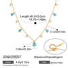 Women's Geometric Stainless Steel Ychain Necklace With Pvd Vacuum Gold Plated Pendant And Lobster Clasp