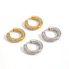 Women's Geometric Stainless Steel Zircon Earrings Light Luxury Style Electroplated
