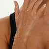 Women's Geometric Star Hand Chain Bracelet In Gold Plated Stainless Steel With A Delicate Thin Chain Design