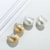 Women’s Geometric Statement Alloy Earrings With Bold Exaggerated Design And Inner Buckle Closure