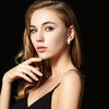 Women’s Geometric Statement Alloy Earrings With Bold Exaggerated Design And Inner Buckle Closure