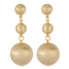 Women's Geometric Statement Earrings With Bold Oversized Metal Spheres And Copper Posts Featuring A Luxurious Sophisticated Style