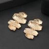 Women's Geometric Statement Stud Earrings With Exaggerated Creative Design Electroplated Alloy And Stainless Steel Posts
