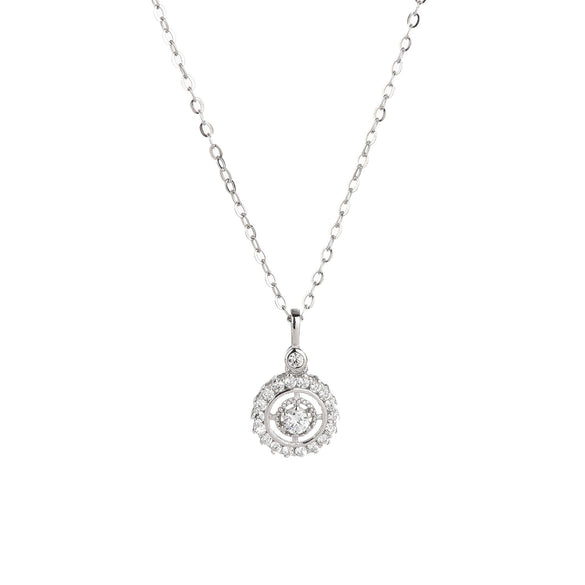 Women's Geometric Sterling Silver Cross Chain Necklace With Electroplated Finish And Zircon Pendant Light Luxury Jewelry