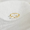 Women's Geometric Sterling Silver 925 Electroplated Diamond Ring