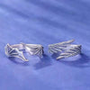 Women's Geometric 925 Sterling Silver Ring With Electroplating