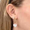 Women's Geometric Stylish Versatile Silver Needle Copper Earrings With Dripping Oil Design