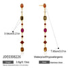 Women's Geometric Tassel Earrings In Titanium Steel And Stainless Steel With Sparkling Zircon And Colorfast Vacuum Gold Plating