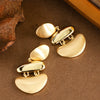 Women’s Geometric Tassel Metal Earrings With Electroplated Finish And Copper Ear Posts Fashion Statement Jewelry Wholesale