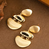 Women’s Geometric Tassel Metal Earrings With Electroplated Finish And Copper Ear Posts Fashion Statement Jewelry Wholesale