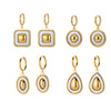 Women's Geometric Teardrop Stainless Steel Earrings With 18K Gold Plating Minimalist Elegant Fashion Jewelry