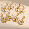 Women's Geometric Teardrop Stainless Steel Earrings With 18K Gold Plating Minimalist Elegant Fashion Jewelry