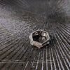 Women's Geometric Three Dimensional Copper Ring With Zircon Inlay Electroplated Open Adjustable Index Finger Ring